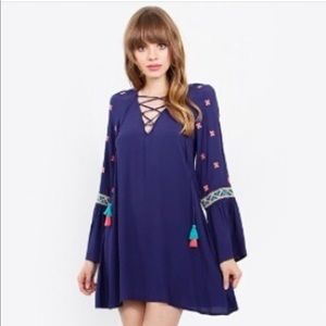 BNWT SugarLips Boho Embroidered tassel Dress LAST FINAL PRICE SALE